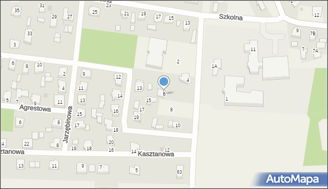 Stare Miasto, Kasztanowa, 6, mapa Stare Miasto