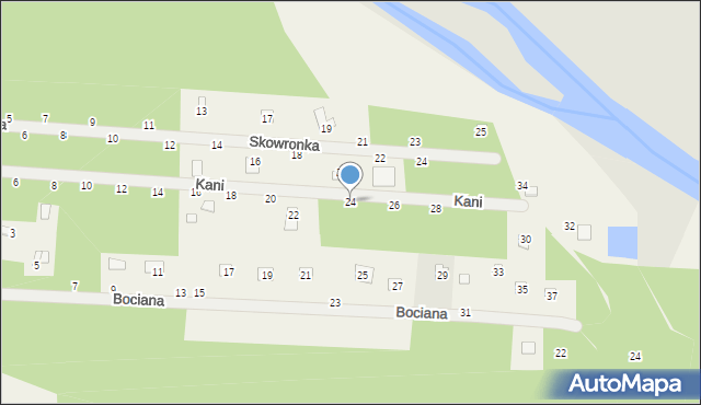 Starowola, Kani, 24, mapa Starowola