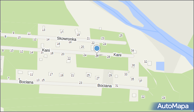 Starowola, Kani, 26, mapa Starowola