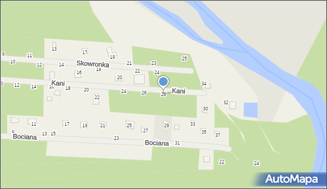 Starowola, Kani, 28, mapa Starowola
