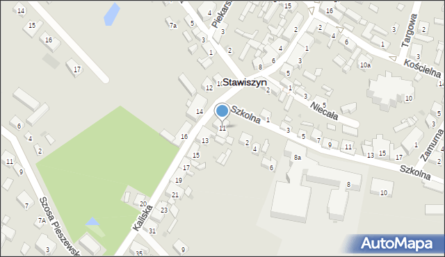 Stawiszyn, Kaliska, 11, mapa Stawiszyn