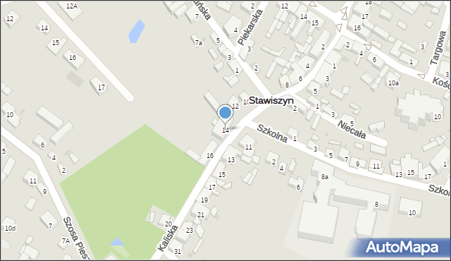 Stawiszyn, Kaliska, 14, mapa Stawiszyn