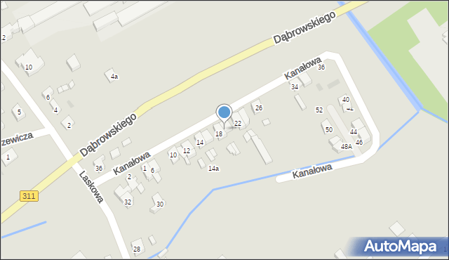 Stęszew, Kanałowa, 20, mapa Stęszew