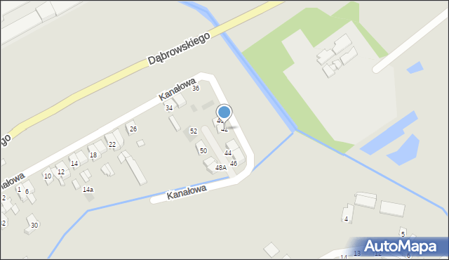 Stęszew, Kanałowa, 42, mapa Stęszew