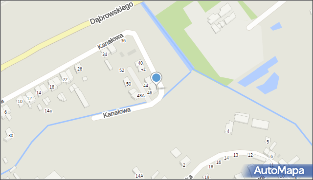 Stęszew, Kanałowa, 46A, mapa Stęszew
