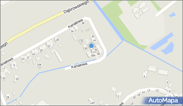 Stęszew, Kanałowa, 48B, mapa Stęszew