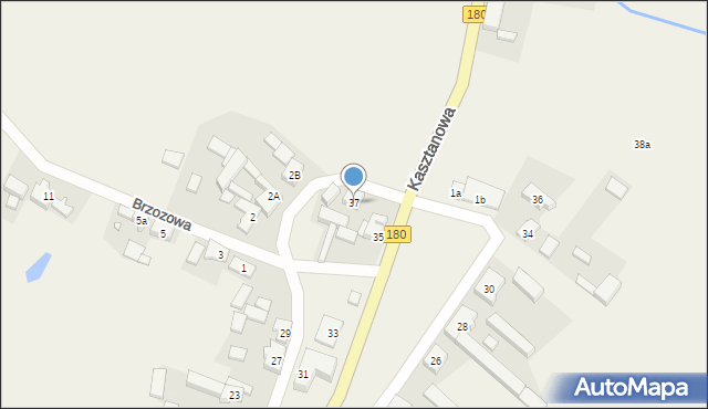 Stobno, Kasztanowa, 37, mapa Stobno