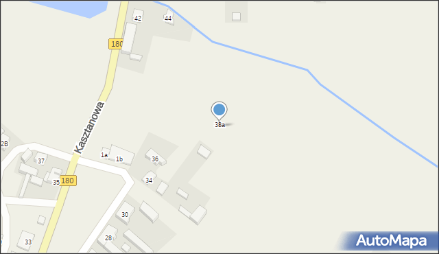 Stobno, Kasztanowa, 38a, mapa Stobno