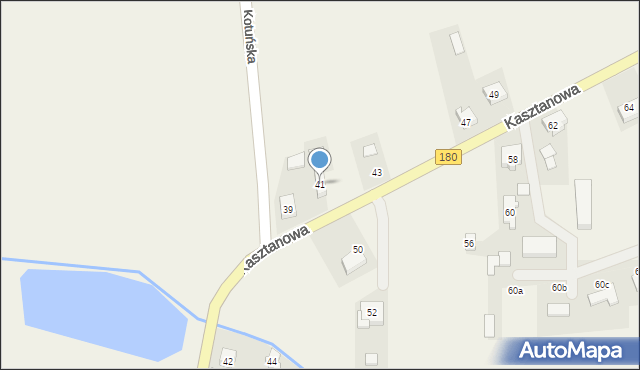 Stobno, Kasztanowa, 41, mapa Stobno