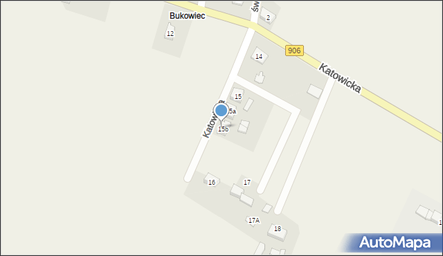 Strzebiń, Katowicka, 16a, mapa Strzebiń