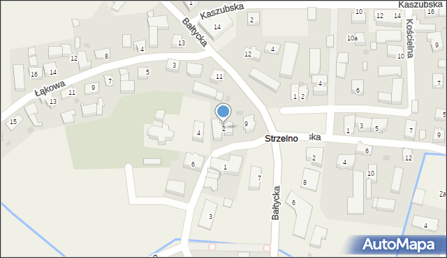 Strzelno, Kasztanowa, 2, mapa Strzelno