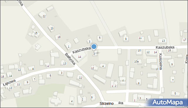 Strzelno, Kaszubska, 2, mapa Strzelno