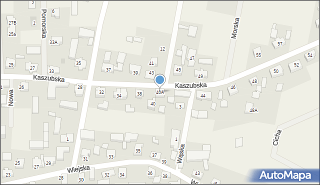 Strzelno, Kaszubska, 40A, mapa Strzelno