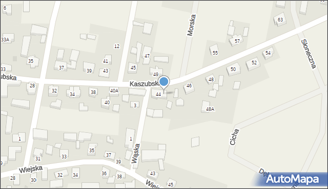Strzelno, Kaszubska, 44a, mapa Strzelno