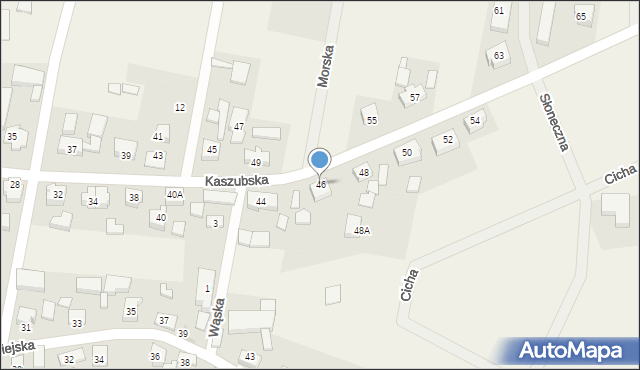 Strzelno, Kaszubska, 46, mapa Strzelno