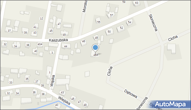 Strzelno, Kaszubska, 48A, mapa Strzelno