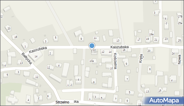 Strzelno, Kaszubska, 8, mapa Strzelno