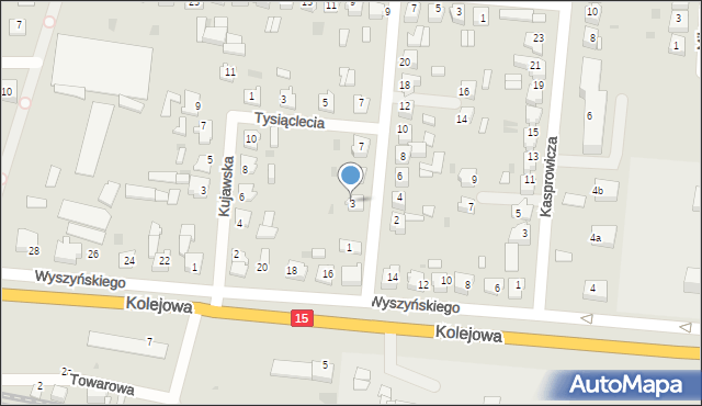 Strzelno, Kanteckiego Antoniego, ks., 3, mapa Strzelno