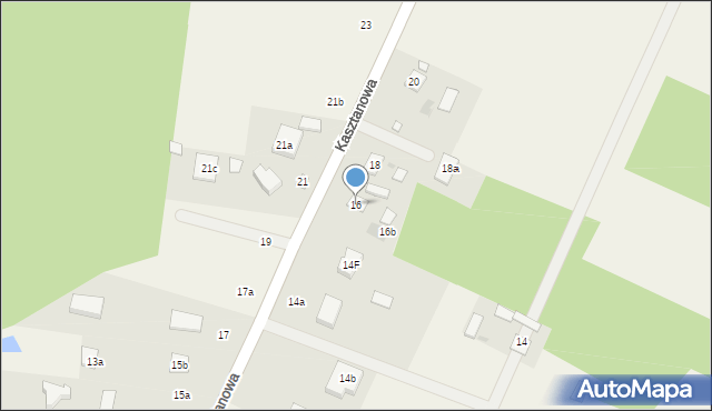 Sucha, Kasztanowa, 16, mapa Sucha