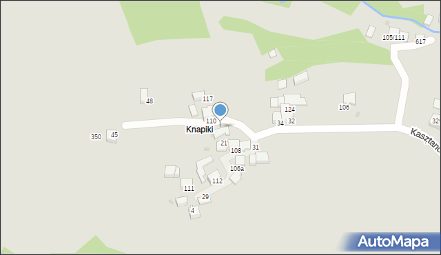 Sucha Beskidzka, Kasztanowa, 38, mapa Sucha Beskidzka