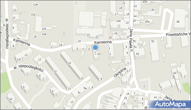 Sulechów, Kamienna, 4, mapa Sulechów