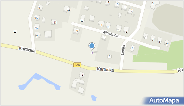Sulęczyno, Kartuska, 4, mapa Sulęczyno