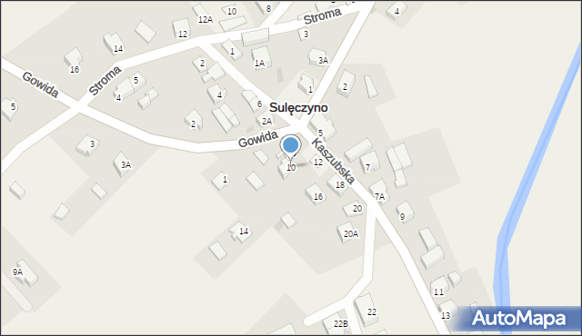Sulęczyno, Kaszubska, 10, mapa Sulęczyno