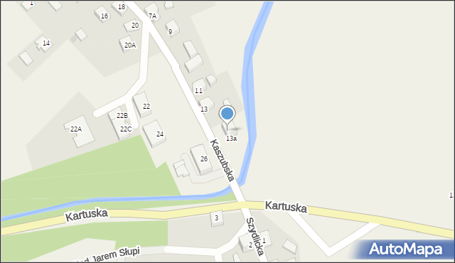 Sulęczyno, Kaszubska, 15, mapa Sulęczyno