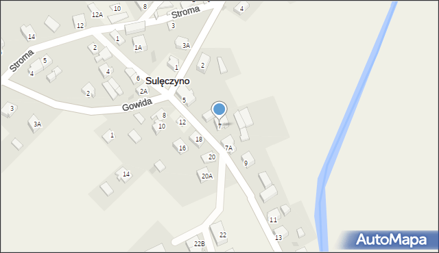 Sulęczyno, Kaszubska, 7, mapa Sulęczyno