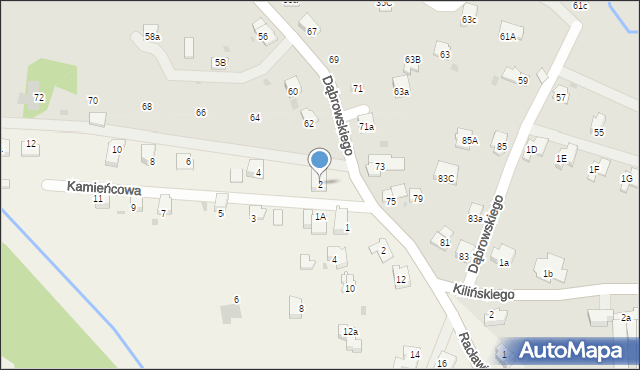 Sułkowice, Kamieńcowa, 2, mapa Sułkowice