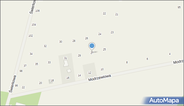 Suszno, Kalinowa, 27, mapa Suszno