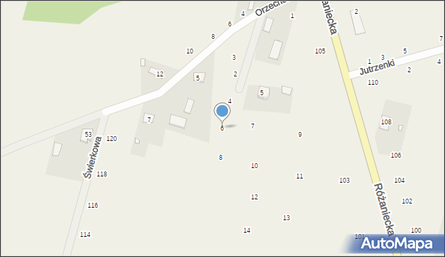 Suszno, Kalinowa, 6, mapa Suszno