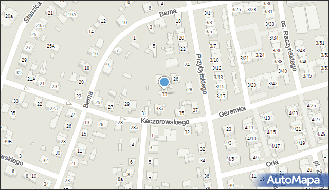 Swarzędz, Kaczorowskiego Teofila, 33, mapa Swarzędz