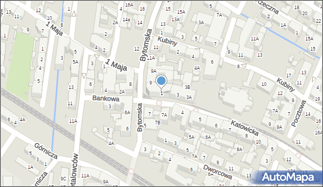 Świętochłowice, Katowicka, 1, mapa Świętochłowice