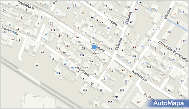 Świętochłowice, Katowicka, 20, mapa Świętochłowice