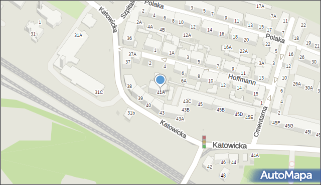 Świętochłowice, Katowicka, 41A, mapa Świętochłowice