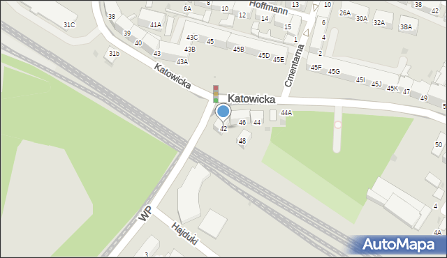 Świętochłowice, Katowicka, 42, mapa Świętochłowice