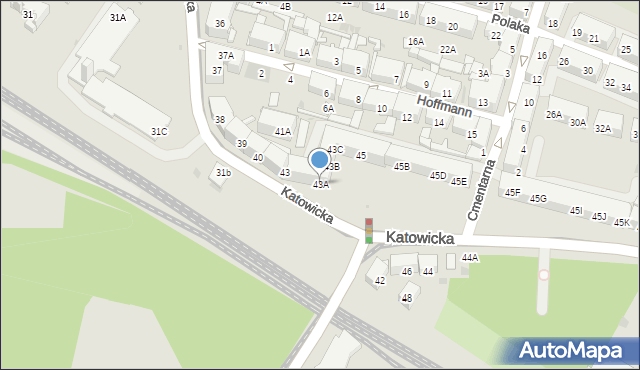 Świętochłowice, Katowicka, 43A, mapa Świętochłowice