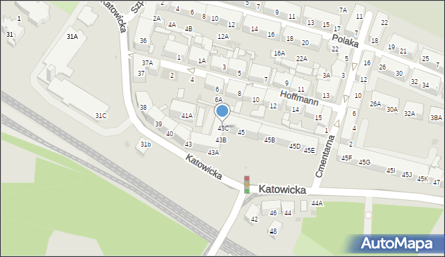 Świętochłowice, Katowicka, 43C, mapa Świętochłowice