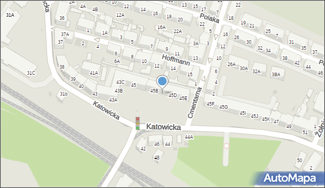 Świętochłowice, Katowicka, 45C, mapa Świętochłowice