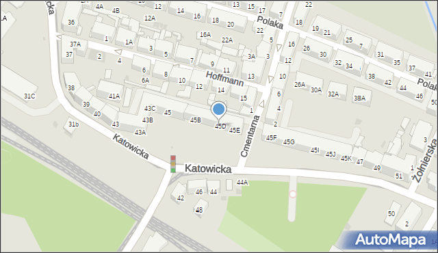 Świętochłowice, Katowicka, 45D, mapa Świętochłowice