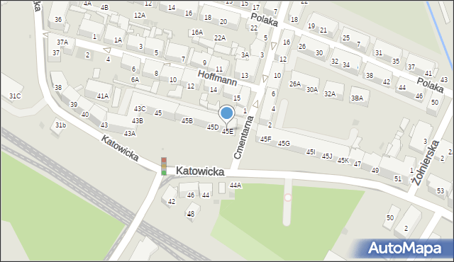 Świętochłowice, Katowicka, 45E, mapa Świętochłowice