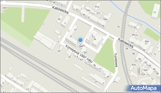 Świętochłowice, Katowicka, 54A, mapa Świętochłowice