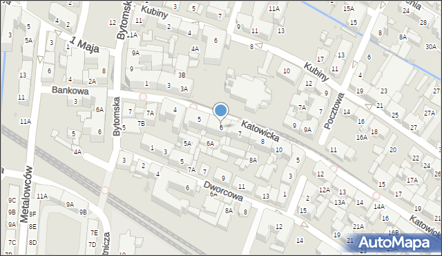 Świętochłowice, Katowicka, 6, mapa Świętochłowice