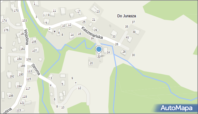 Świnna, Kasztelańska, 22, mapa Świnna