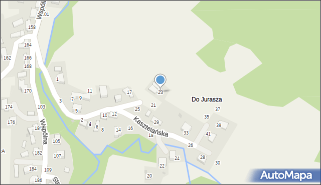 Świnna, Kasztelańska, 23, mapa Świnna