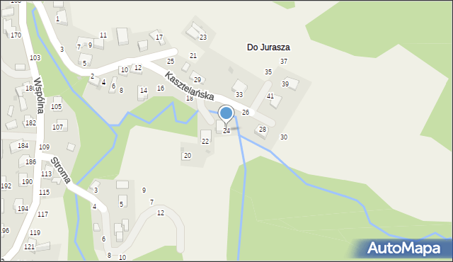 Świnna, Kasztelańska, 24, mapa Świnna