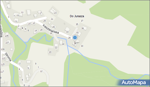 Świnna, Kasztelańska, 28, mapa Świnna