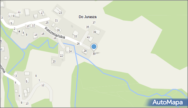 Świnna, Kasztelańska, 30, mapa Świnna