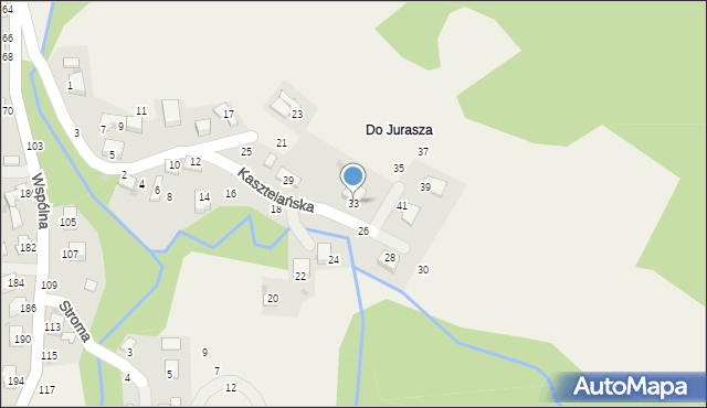 Świnna, Kasztelańska, 33, mapa Świnna